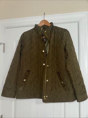 Talbots Olive Quilted Puffer Jacket